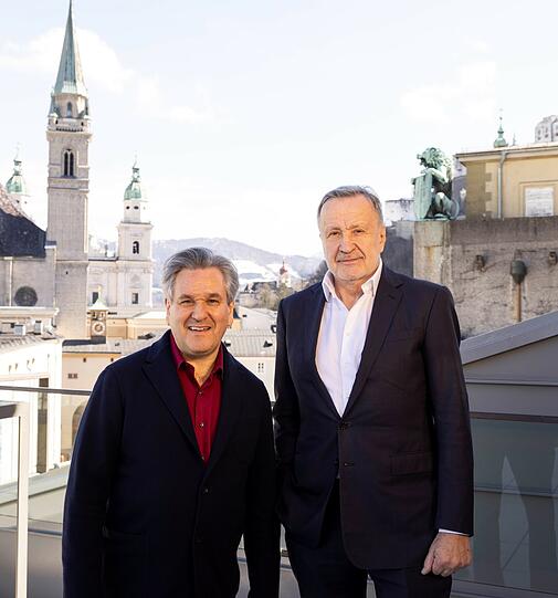 Antonio Pappano (links) mit Nikolaus Bachler, dem Intendanten der Osterfestspiele Salzburg.