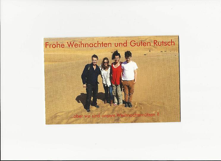 Besondere Grußkarten: Timothy Peach und seine Familie nehmen ihre Weihnachts-Schnappschüsse gerne an ungewöhnlichen Orten auf.