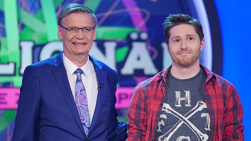 Günther Jauch und Kandidat Sebastian Runde Günther Jauch und Kandidat Sebastian Runde