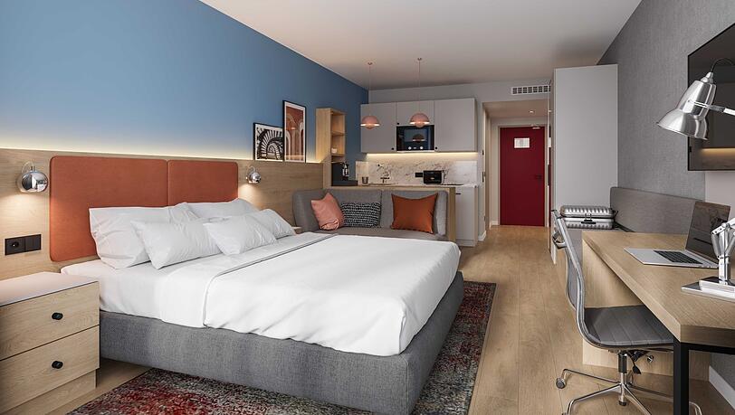 90 Studios wie dieses mit Queensize-Bett und Küche gibt's. Zum Wiesnstart kostet die Nacht für Zwei 500 Euro. 90 Studios wie dieses mit Queensize-Bett und Küche gibt's. Zum Wiesnstart kostet die Nacht für Zwei 500 Euro.