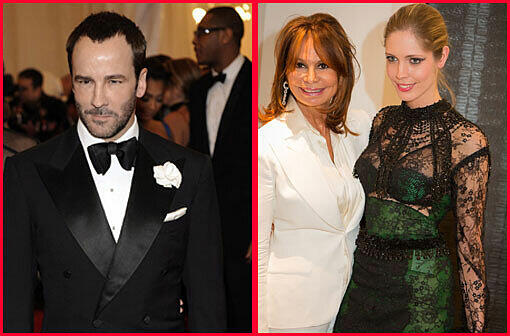 Ist am 18. Juni in München: Kult-Designer Tom Ford. Rechts im Bild: Label-Expertin Marion Heinrich, Model Geraldine (r.).