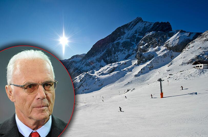 Franz Beckenbauer stürzte am Sonntag in Obertauern in Österreich beim Skifahren auf den Kopf.