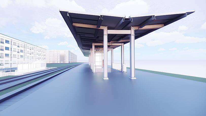 So soll der Regio-Bahnhof Poccistra&szlig;e Anfang der 2030er gegen&uuml;ber der Fleischerstra&szlig;e aussehen.
Er soll laut CSU-Verkehrsminister Christian Bernreiter die M&uuml;nchner Verkehrsknoten entlasten.