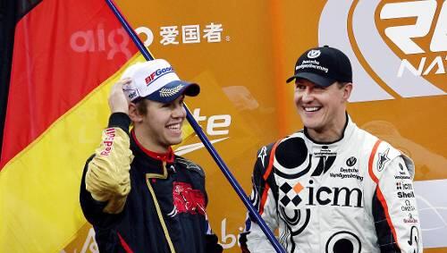 Sebastian Vettel (l.) und Michael Schumacher: Welche gemeinsame Zukunft haben die beiden? Sebastian Vettel (l.) und Michael Schumacher: Welche gemeinsame Zukunft haben die beiden?