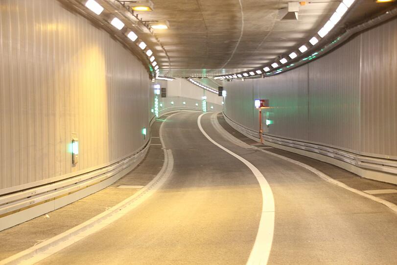 So gut wie fertig: Die Bilder vom Luise-Kiesselbach-Tunnel.