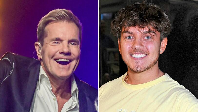 Dieter Bohlen (li.) könnte die Gesangskarriere von Twenty4Tim ins Rollen bringen.