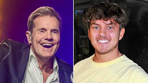 Dieter Bohlen (li.) könnte die Gesangskarriere von Twenty4Tim ins Rollen bringen.