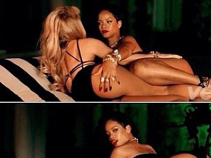 Shakira (links) und Rihanna kommen sich in ihrem neuen Musikvideo näher