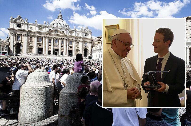 Treffer zweier der mächtigsten Männer des Planeten: Papst Franziskus und Facebook-Gründer Mark Zuckerberg haben sich im Vatikan getroffen.