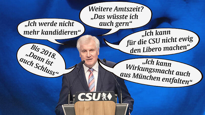 Macht er es nochmal? Bislang waren Seehofers Aussagen zu seiner Zukunft eher unklar. Macht er es nochmal? Bislang waren Seehofers Aussagen zu seiner Zukunft eher unklar.