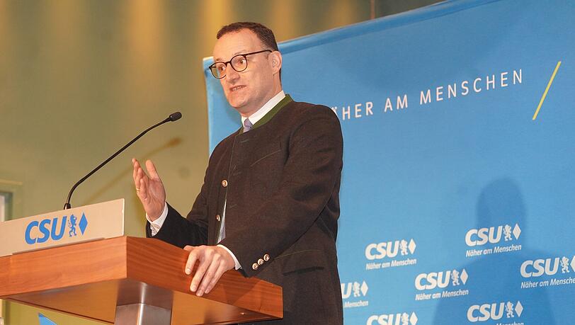 &Uuml;ber 40 Minuten spricht Jens Spahn (CDU) beim Dreik&ouml;nigstreffen der M&uuml;nchner CSU.