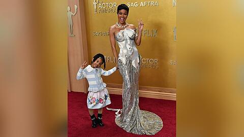 Teyana Taylor und ihre Tochter Rue hatten viel Spa&szlig; auf dem roten Teppich.