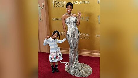 Teyana Taylor und ihre Tochter Rue hatten viel Spa&szlig; auf dem roten Teppich.