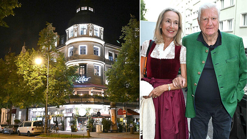 Große Feier im Feinkost-Stammhaus: Mick Flick lässt es mit seiner Liebsten Catherine Burda zu seinem Geburtstag bei Käfer krachen.