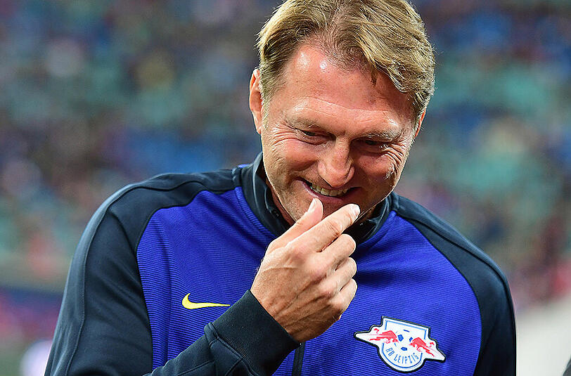 Hat gut lachen: Leipzigs Coach Ralph Hasenhüttl.