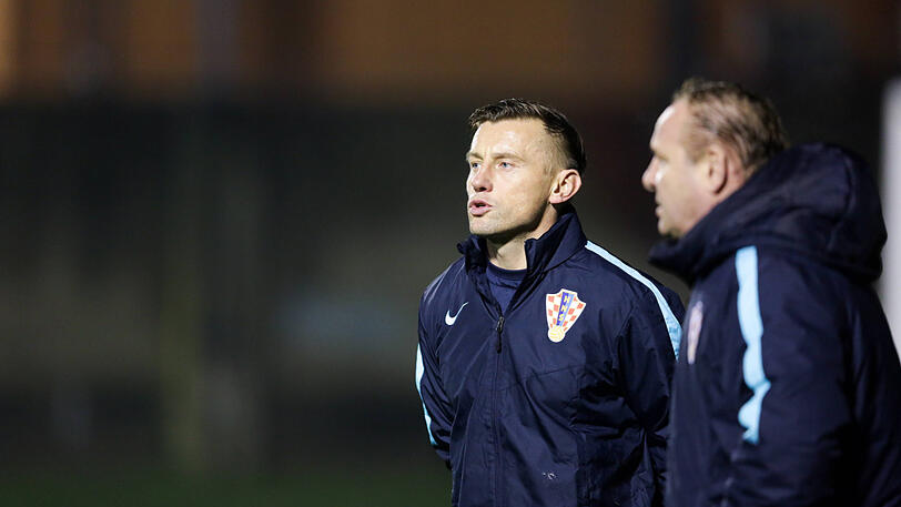 Ivica Olic (l.) ist Co-Trainer der kroatischen Nationalmannschaft.