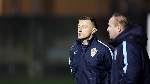 Ivica Olic (l.) ist Co-Trainer der kroatischen Nationalmannschaft.