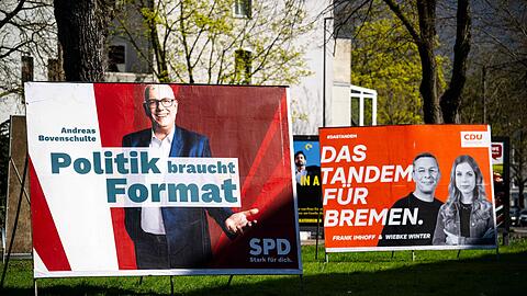 In Bremen kämpfen SPD und CDU um die meisten Stimmen in der Bürgerschaft.