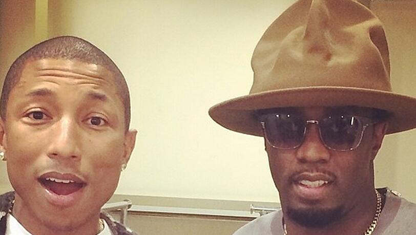 P Diddy (rechts) hat seinem Freund Pharrell Williams den berühmten Hut geklaut P Diddy (rechts) hat seinem Freund Pharrell Williams den berühmten Hut geklaut