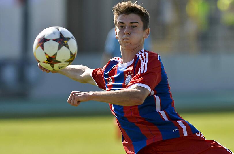 Flog in der Youth League vom Platz: Bayerns Top-Talent Lucas Scholl.