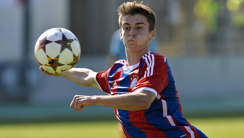 Flog in der Youth League vom Platz: Bayerns Top-Talent Lucas Scholl. Flog in der Youth League vom Platz: Bayerns Top-Talent Lucas Scholl.