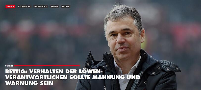 Beim FC St. Pauli war man nach dem Spiel sehr erbost über die Löwen. Beim Aufeinandertreffen wären Funktionäre fast von der Ehrentribüne geschickt worden, weil sie zu laut jubelten. Sportdirektor Rettig sah sich gar veranlasst eine Stellungnahme auf der Vereinsseite abzugeben und die Löwen samt Investor Hasan Ismaik scharf zu kritisieren: "Wenn auf dem Altar des vielen Geldes Meinungsfreiheit und respektvoller Umgang mit Mitarbeitern, Medien und anderen Clubs auf der Strecke bleiben, dann gute Nacht Fußballdeutschland. Hier würde ich mir auch ein konsequenteres Eingreifen der Verbände wünschen. Jedes Spruchband wird sanktioniert und hier ist man auf beiden Augen blind."