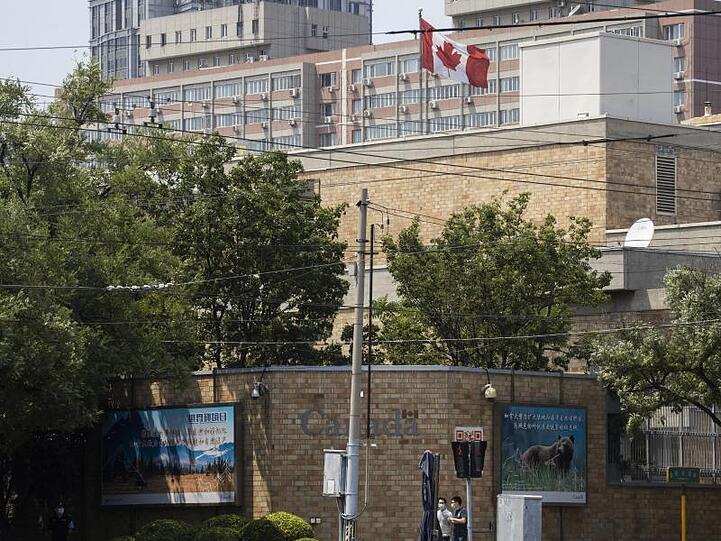 Die kanadische Botschaft in Peking. Kritiker werfen China "Geiseldiplomatie" vor.