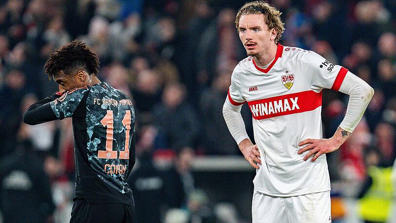 Der eine geht, der andere kommt? Während der Abschied von Kingsley Coman (l.) in Richtung Saudi-Arabien bevorsteht, soll Nick Woltemade (r.) nach dem Willen des FC Bayern weiterhin an die Säbener Straße wechseln.