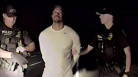 Tiger Woods bei der Polizeikontrolle am 29. Mai. Videoaufnahmen zeigen ihn desorientiert und mit verschwollenen Augen.