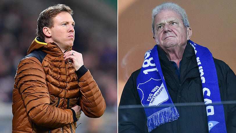 1899-Mehrheitseigner hat mit seinen Äußerungen über Julian Nagelsmann (rechts) eher ungewollt die Verantwortlichen des TSG-Profibereichs in ein schlechtes Licht gerückt. Die hatten erst im Juni stolz verkündet, dass der Trainer einen Vertrag bis 2021 unterschrieben habe.