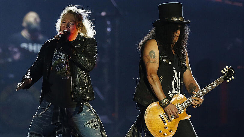 Axl Rose und Slash von Guns N' Roses beim "Rock in Rio"-Festival 2017