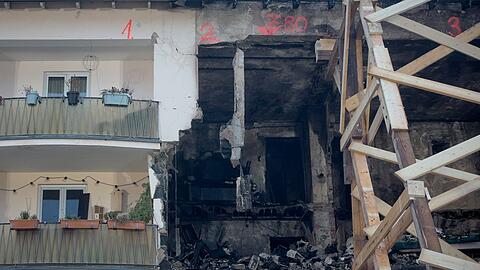 Die Explosion zerst&ouml;rte Teile des Wohnhauses.