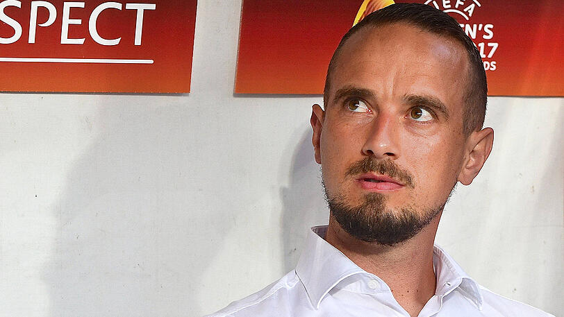 Der englische Frauen-Nationaltrainer Mark Sampson, hier beim Halbfinale der Frauen-EM im Juli 2017.
