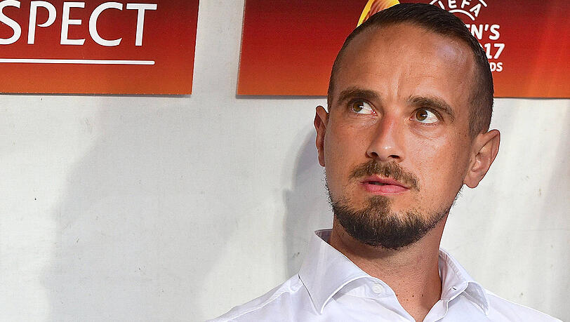 Der englische Frauen-Nationaltrainer Mark Sampson, hier beim Halbfinale der Frauen-EM im Juli 2017.