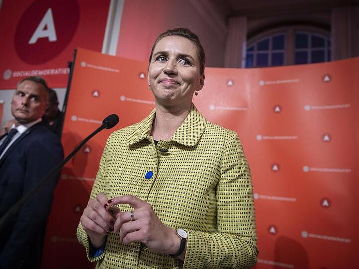 Strahlende Siegerin: Mette Frederiksen, Vorsitzende der sozialdemokratischen Partei von Dänemark.