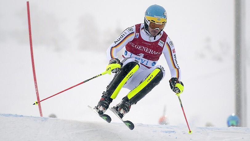 Auch im ersten Durchgang stark. Da landete Neureuther noch auf Platz 2 hinter Dave Ryding, der im zweiten Durchgang ausschied.