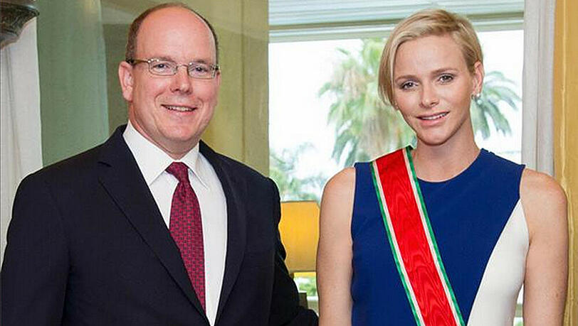 Das Fürstenpaar von Monaco: Albert II. und seine Frau Charlene Das Fürstenpaar von Monaco: Albert II. und seine Frau Charlene