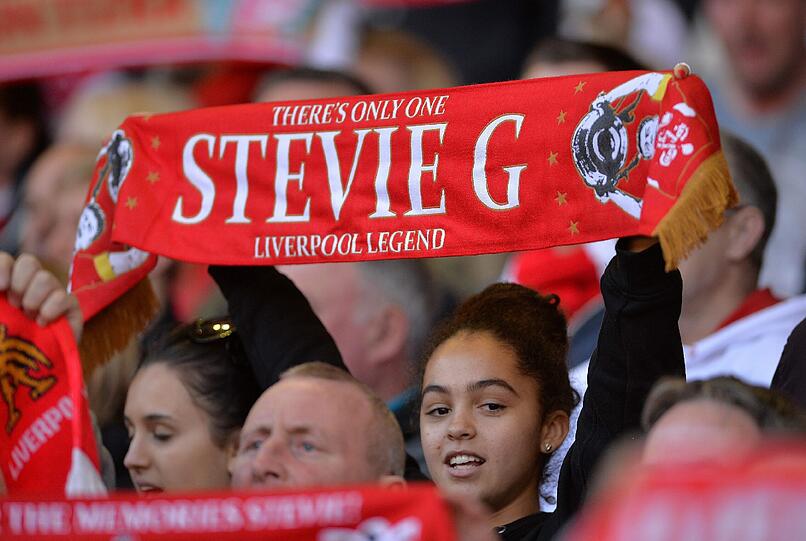 Steven Gerrard verabschiedete sich von den Fans an der Anfield Road.