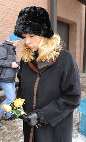 Die Schauspielerin Veronica Ferres bei der Trauerfeier.
