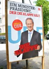 Eine Verballhornung, über die sich mancher CSUler freuen würde: Ude hält "die Klappe".