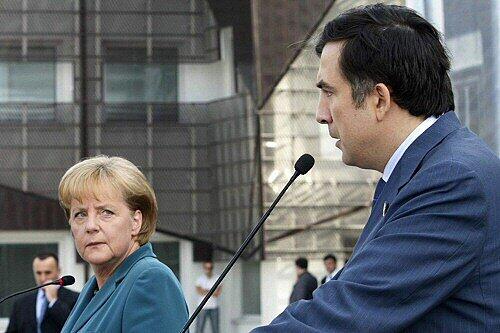 Merkel stützt Georgiens Präsidenten Saakaschwili
