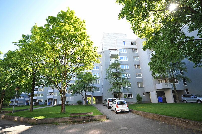 Ein Haus der GBW am Karl-Marx-Ring in Neuperlach