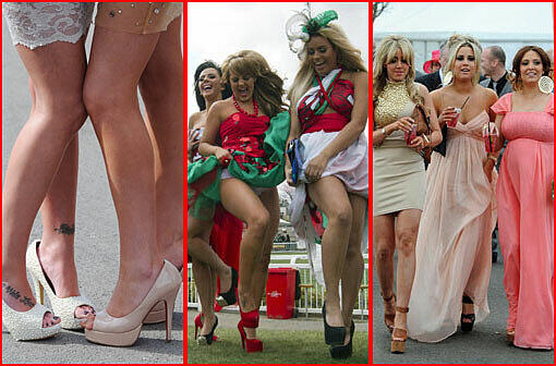 Ladies Day! Für die feinen Damen in England Tradition. Auf dem Aintree-Pferderennkurs bretzeln sich die Frauen ordentlich auf machen ausgelassen Party. Die Bilder vom schrägen Society-Event.