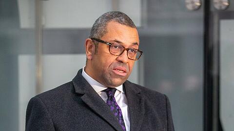 James Cleverly bei einem Auftritt in London.