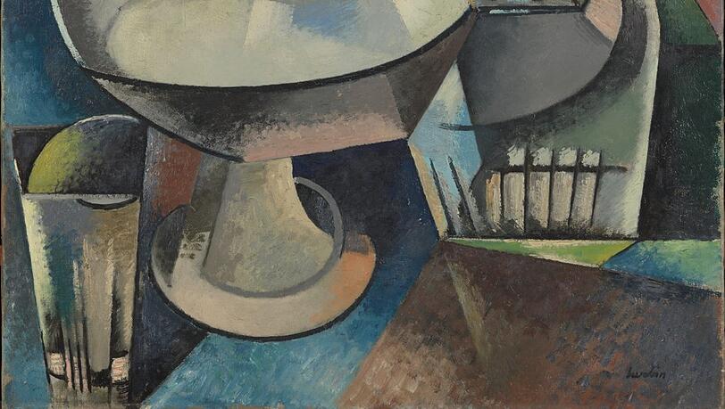 Ein Stillleben mit Fruchtschale, Karaffe und Orangen, das Auguste Herbin 1912 gemalt hat. Abbildung: Collection Kröller-Müller Museum, Otterlo, the Netherlands. Ein Stillleben mit Fruchtschale, Karaffe und Orangen, das Auguste Herbin 1912 gemalt hat. Abbildung: Collection Kröller-Müller Museum, Otterlo, the Netherlands.