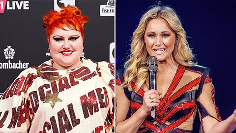 Gossip-Frontfrau Beth Ditto (li.) stand mit Helene Fischer auf der Bühne.