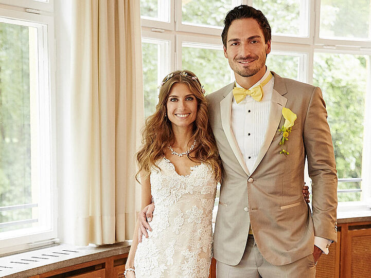 Das glückliche Hochzeitspaar: Cathy und Mats Hummels haben 2015 geheiratet.
