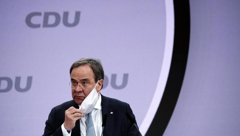 Der neue Parteivorsitzende Armin Laschet spricht zum Abschluss beim digitalen Bundesparteitag der CDU.