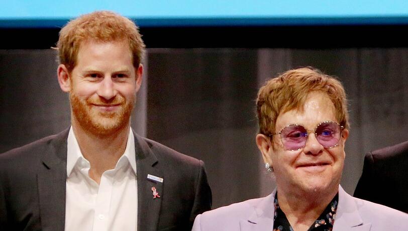 Eigentlich gute Freunde: Prinz Harry und Elton John.