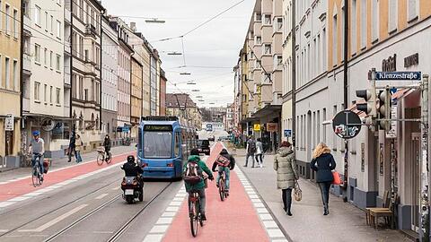 Der Stadtrat hat dafür gestimmt: Eine parkplatzfreie Fraunhoferstraße, die etwa so aussehen könnte.